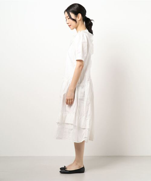 FREE STYLISTS（フリー スタイリスト）の「刺繍フリル　ロングワンピース（ワンピース・レディース・ホワイト/グレー・FREE）」の16枚目の写真