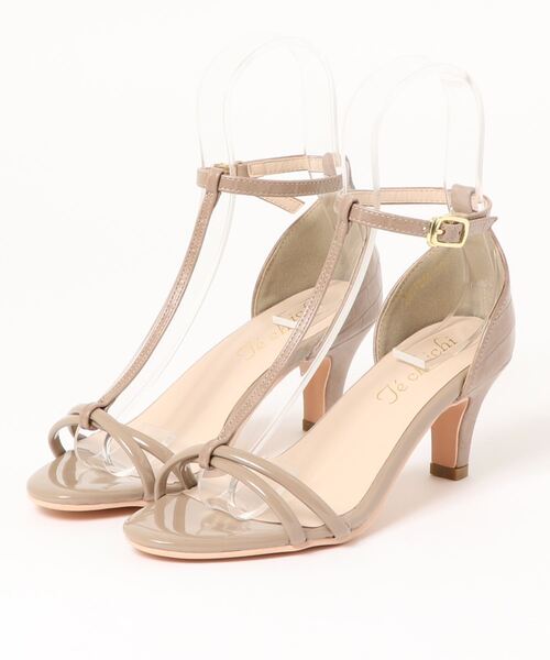 Te chichi（テチチ）の「Tストラップサンダル（サンダル・レディース・ベージュ/ブラック・38/37）」の2枚目の写真