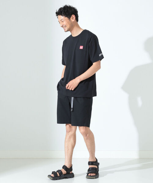B:MING by BEAMS(ビーミングバイビームス)の「Manhattan Portage / ポケット付き ロゴクルーネックTシャツ(Tシャツ/カットソー・メンズ・ホワイト/ブラック/サックスブルー・SMALL/MEDIUM/LARGE)」の5枚目の写真