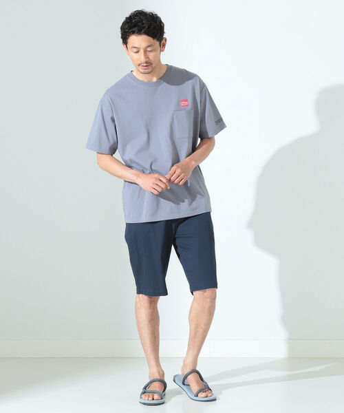 B:MING by BEAMS(ビーミングバイビームス)の「Manhattan Portage / ポケット付き ロゴクルーネックTシャツ(Tシャツ/カットソー・メンズ・ホワイト/ブラック/サックスブルー・SMALL/MEDIUM/LARGE)」の6枚目の写真