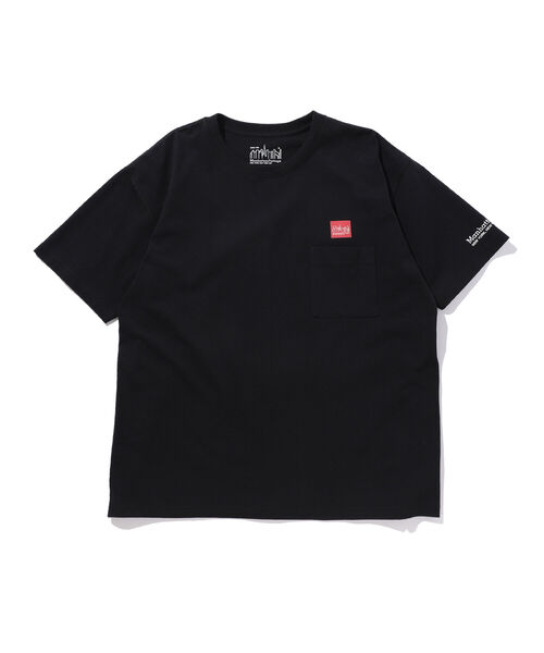 B:MING by BEAMS(ビーミングバイビームス)の「Manhattan Portage / ポケット付き ロゴクルーネックTシャツ(Tシャツ/カットソー・メンズ・ホワイト/ブラック/サックスブルー・SMALL/MEDIUM/LARGE)」の9枚目の写真