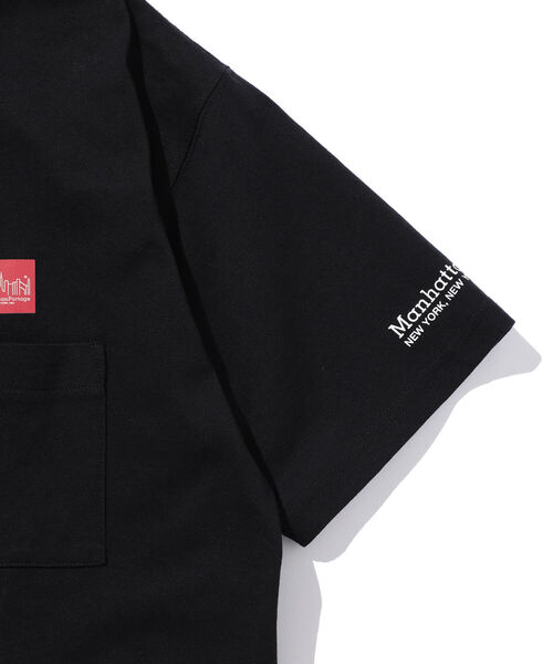 B:MING by BEAMS(ビーミングバイビームス)の「Manhattan Portage / ポケット付き ロゴクルーネックTシャツ(Tシャツ/カットソー・メンズ・ホワイト/ブラック/サックスブルー・SMALL/MEDIUM/LARGE)」の11枚目の写真