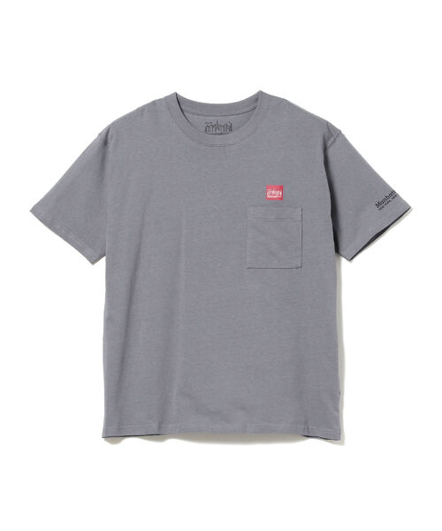 B:MING by BEAMS(ビーミングバイビームス)の「Manhattan Portage / ポケット付き ロゴクルーネックTシャツ(Tシャツ/カットソー・メンズ・ホワイト/ブラック/サックスブルー・SMALL/MEDIUM/LARGE)」の21枚目の写真