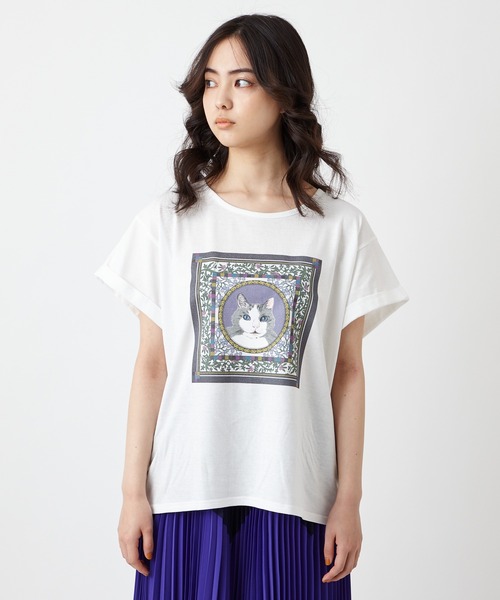 ふりふ（フリフ）の「furifuTシャツ（Tシャツ/カットソー・レディース・ホワイト/パープル/レッド/オフホワイト・FREE）」の5枚目の写真