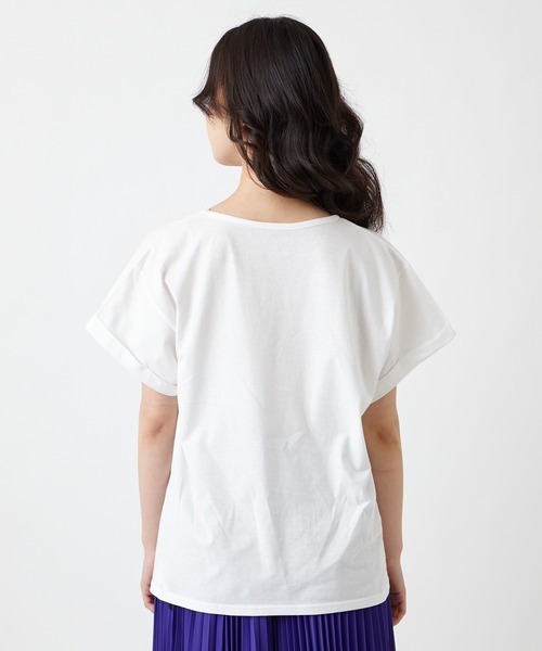 ふりふ（フリフ）の「furifuTシャツ（Tシャツ/カットソー・レディース・ホワイト/パープル/レッド/オフホワイト・FREE）」の7枚目の写真