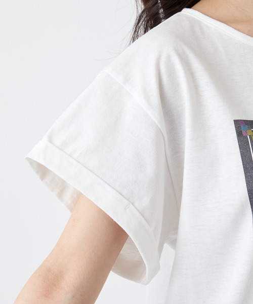 ふりふ（フリフ）の「furifuTシャツ（Tシャツ/カットソー・レディース・ホワイト/パープル/レッド/オフホワイト・FREE）」の10枚目の写真