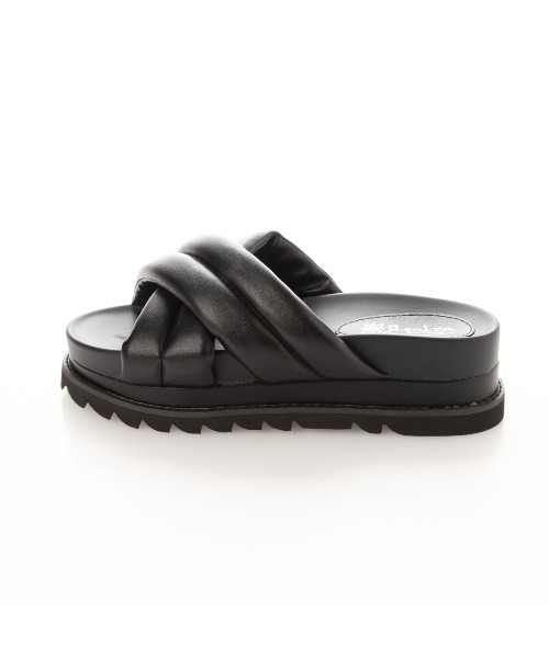 Realta（レアルタ）の「Realta(レアルタ) もこもこベルトクロス サンダル（サンダル・レディース・ホワイト/ブラック/ブラック系その他・M/L/S/LL）」の9枚目の写真