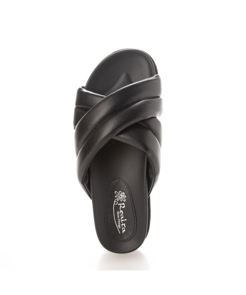 Realta（レアルタ）の「Realta(レアルタ) もこもこベルトクロス サンダル（サンダル・レディース・ホワイト/ブラック/ブラック系その他・M/L/S/LL）」の12枚目の写真