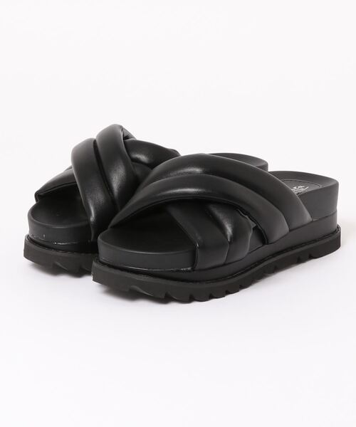 Realta（レアルタ）の「Realta(レアルタ) もこもこベルトクロス サンダル（サンダル・レディース・ホワイト/ブラック/ブラック系その他・M/L/S/LL）」の21枚目の写真