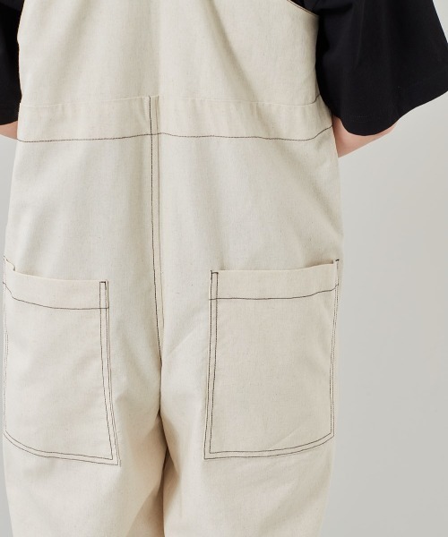 cepo（セポ）の「リネンミックス　ステッチサロペット（サロペット/オーバーオール・レディース・チャコールグレー/オフホワイト・M）」の7枚目の写真