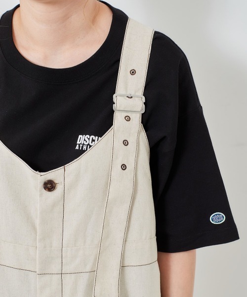 cepo（セポ）の「リネンミックス　ステッチサロペット（サロペット/オーバーオール・レディース・チャコールグレー/オフホワイト・M）」の10枚目の写真