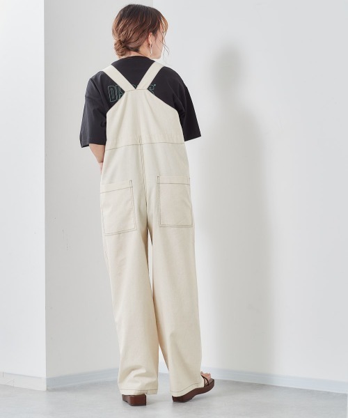 cepo（セポ）の「リネンミックス　ステッチサロペット（サロペット/オーバーオール・レディース・チャコールグレー/オフホワイト・M）」の14枚目の写真