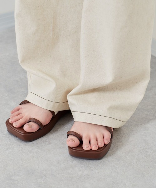 cepo（セポ）の「リネンミックス　ステッチサロペット（サロペット/オーバーオール・レディース・チャコールグレー/オフホワイト・M）」の9枚目の写真