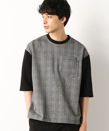 COMME　CA COMMUNE | グレンチェック　ダブルポケット　ビッグTシャツ(Tシャツ/カットソー)