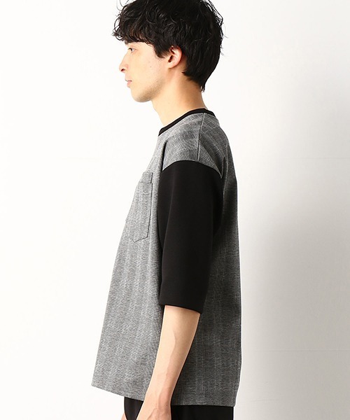 COMME　CA COMMUNE（コムサコミューン）の「グレンチェック　ダブルポケット　ビッグTシャツ（Tシャツ/カットソー・メンズ・チェック・MEDIUM/LARGE）」の7枚目の写真