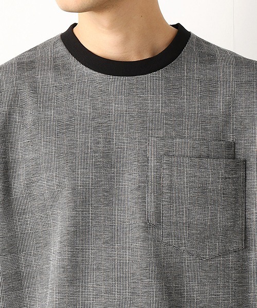 COMME　CA COMMUNE（コムサコミューン）の「グレンチェック　ダブルポケット　ビッグTシャツ（Tシャツ/カットソー・メンズ・チェック・MEDIUM/LARGE）」の6枚目の写真