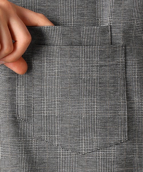 COMME　CA COMMUNE（コムサコミューン）の「グレンチェック　ダブルポケット　ビッグTシャツ（Tシャツ/カットソー・メンズ・チェック・MEDIUM/LARGE）」の3枚目の写真