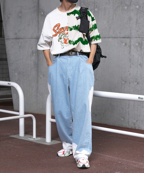 Perushu（ペルーシュ）の「リメイクカレッジボーダーTシャツ（Tシャツ/カットソー・メンズ・ブラック/レッド/ホワイト・LARGE/MEDIUM）」の5枚目の写真