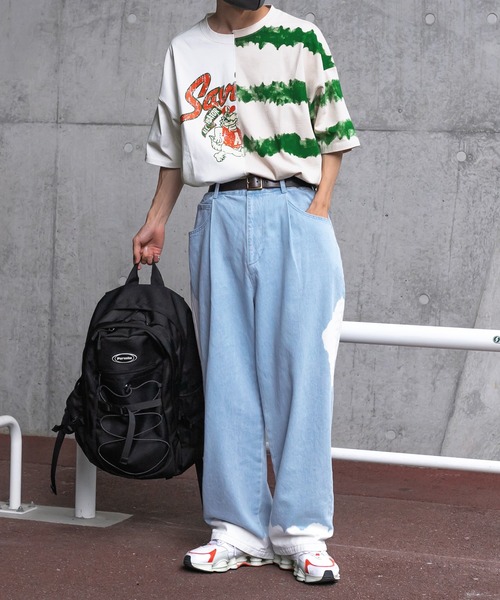 Perushu（ペルーシュ）の「リメイクカレッジボーダーTシャツ（Tシャツ/カットソー・メンズ・ブラック/レッド/ホワイト・LARGE/MEDIUM）」の4枚目の写真