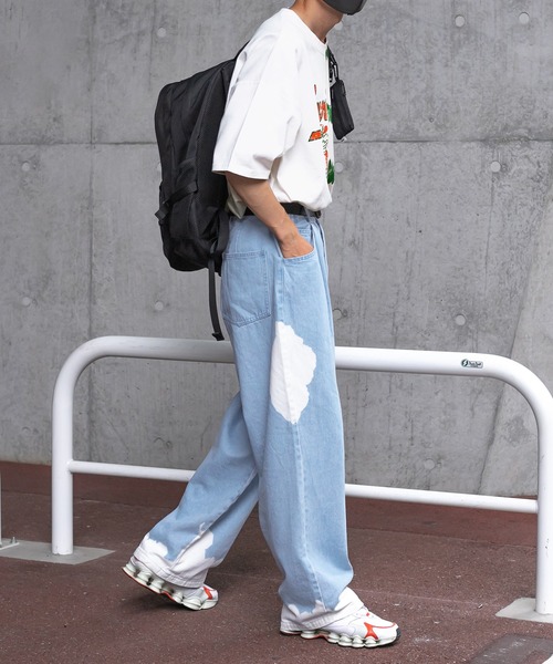 Perushu（ペルーシュ）の「リメイクカレッジボーダーTシャツ（Tシャツ/カットソー・メンズ・ブラック/レッド/ホワイト・LARGE/MEDIUM）」の8枚目の写真