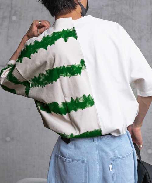 Perushu（ペルーシュ）の「リメイクカレッジボーダーTシャツ（Tシャツ/カットソー・メンズ・ブラック/レッド/ホワイト・LARGE/MEDIUM）」の11枚目の写真