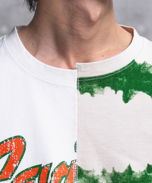 Perushu（ペルーシュ）の「リメイクカレッジボーダーTシャツ（Tシャツ/カットソー・メンズ・ブラック/レッド/ホワイト・LARGE/MEDIUM）」の12枚目の写真