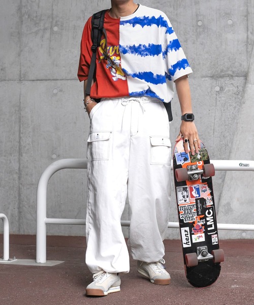 Perushu（ペルーシュ）の「リメイクカレッジボーダーTシャツ（Tシャツ/カットソー・メンズ・ブラック/レッド/ホワイト・LARGE/MEDIUM）」の22枚目の写真