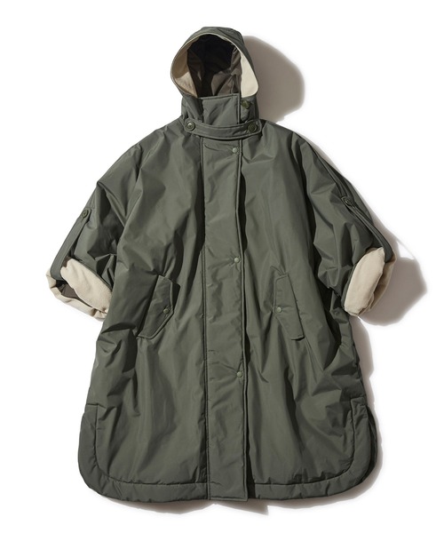 F/CE. （エフシーイー）の「F/CE. RECYCLE MATERIAL PADDING PONCHO / エフシーイー リサイクルマテリアル パディング ポンチョ（ポンチョ・レディース・ブラック/オリーブ/ブラウン系その他・SMALL/MEDIUM）」の5枚目の写真