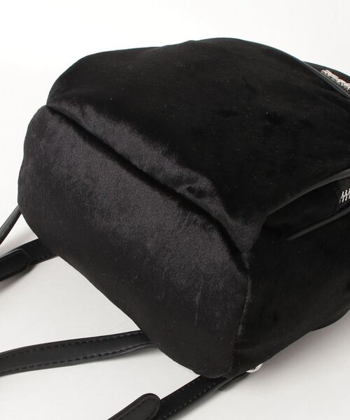 X-girl（エックスガール）の「VELVET MINI DAYPACK（バックパック/リュック・レディース・ライトグリーン/ブラック/ブルー・ONE SIZE）」の5枚目の写真