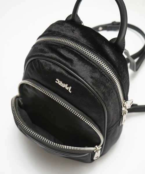 X-girl（エックスガール）の「VELVET MINI DAYPACK（バックパック/リュック・レディース・ライトグリーン/ブラック/ブルー・ONE SIZE）」の17枚目の写真