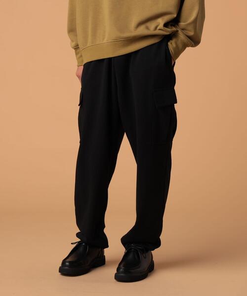 FEELING MADE（フィーリングメイド）の「FEELING MADE エアリースウェット ミリタリー カーゴパンツ（スウェットパンツ・メンズ・ライトグレー/ブラック・MEDIUM/SMALL/LARGE）」の3枚目の写真