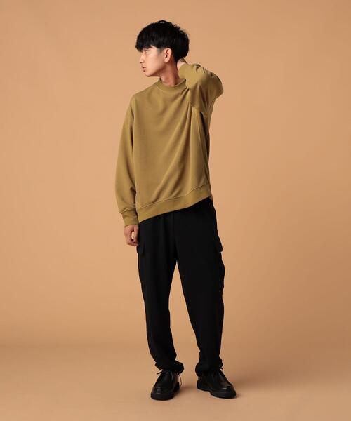 FEELING MADE（フィーリングメイド）の「FEELING MADE エアリースウェット ミリタリー カーゴパンツ（スウェットパンツ・メンズ・ライトグレー/ブラック・MEDIUM/SMALL/LARGE）」の5枚目の写真