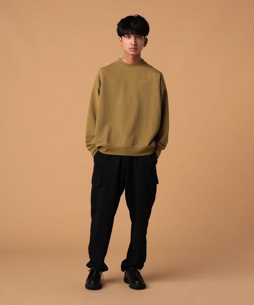 FEELING MADE（フィーリングメイド）の「FEELING MADE エアリースウェット ミリタリー カーゴパンツ（スウェットパンツ・メンズ・ライトグレー/ブラック・MEDIUM/SMALL/LARGE）」の6枚目の写真