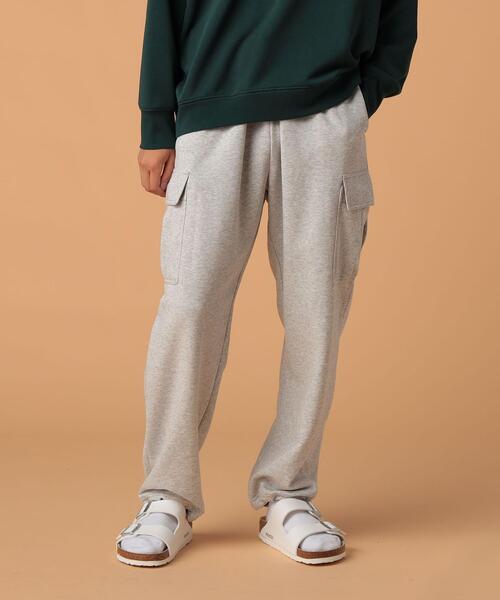 FEELING MADE（フィーリングメイド）の「FEELING MADE エアリースウェット ミリタリー カーゴパンツ（スウェットパンツ・メンズ・ライトグレー/ブラック・MEDIUM/SMALL/LARGE）」の7枚目の写真