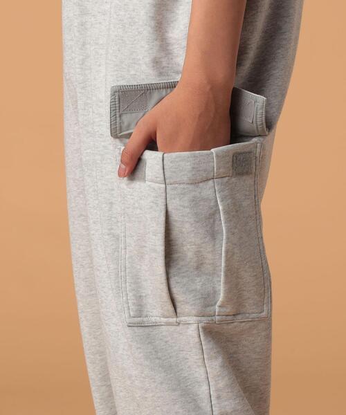 FEELING MADE（フィーリングメイド）の「FEELING MADE エアリースウェット ミリタリー カーゴパンツ（スウェットパンツ・メンズ・ライトグレー/ブラック・MEDIUM/SMALL/LARGE）」の16枚目の写真