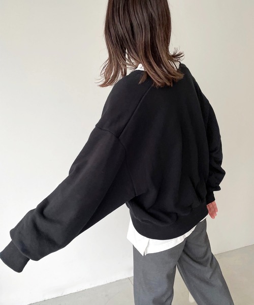 CANAL JEAN（キャナルジーン）の「RED CHOP WORKS(レッドチョップワークス) Vネックスウェット（スウェット・レディース・ブラック/グレー・38）」の4枚目の写真