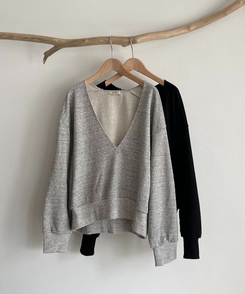 CANAL JEAN（キャナルジーン）の「RED CHOP WORKS(レッドチョップワークス) Vネックスウェット（スウェット・レディース・ブラック/グレー・38）」の8枚目の写真