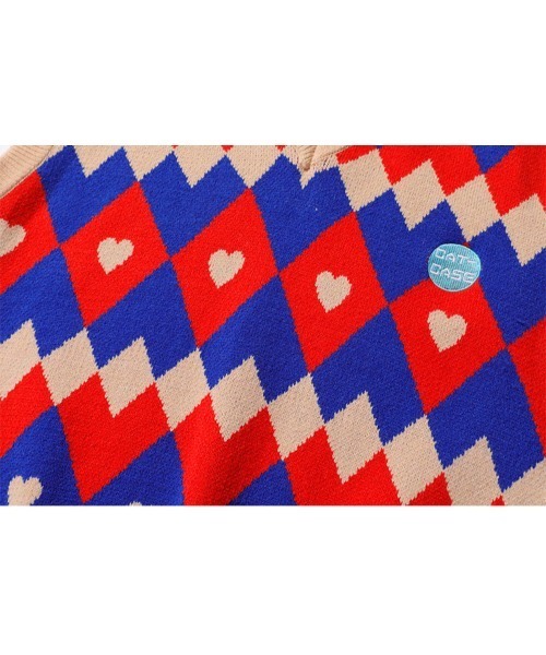 HOOK（フック）の「【HOOK】古着風レトロ柄・幾何学模様・レオパード配色ベスト（ベスト・メンズ・C/H/I/F/K/E/A/B/L/J/G/D・M/L/XL）」の15枚目の写真