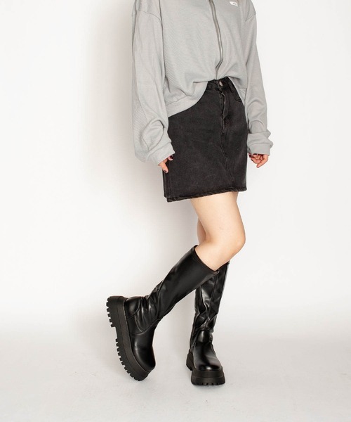 SVEC（シュベック）の「チャンキーソール ストレッチ ロングブーツ