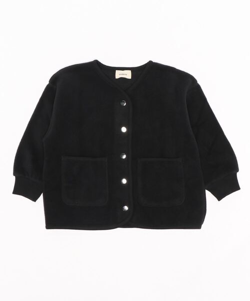 undeny.（アンディニ－）の「undeny.  フリースノーカラージャケット（ノーカラージャケット・キッズ・ブラック/ベージュ/カーキ・S/M/L/XL）」の13枚目の写真