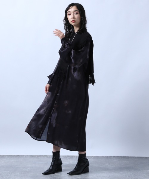 Blurパターンガラロングワンピース Hare ワンピース Hare ハレ のファッション