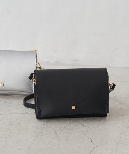 ROPE' PICNIC（ロペピクニック）の「【軽量】平カシメフラップミニショルダーバッグ（ショルダーバッグ・レディース・ブラック/ブラウン系その他3/イエロー/シルバー・FREE）」の2枚目の写真