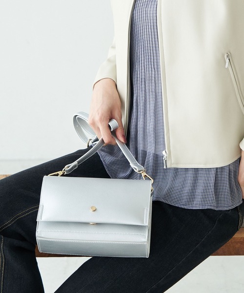 ROPE' PICNIC（ロペピクニック）の「【軽量】平カシメフラップミニショルダーバッグ（ショルダーバッグ・レディース・ブラック/ブラウン系その他3/イエロー/シルバー・FREE）」の20枚目の写真