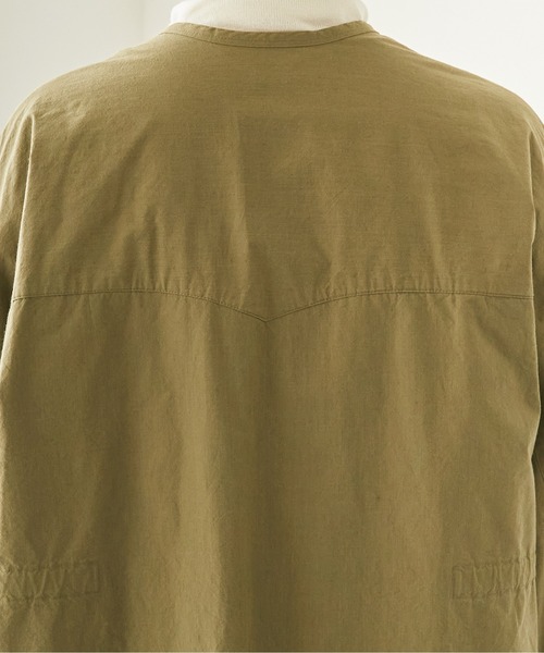 nitca(ニトカ)の「C/Nyハイカウントウェザー クルーロングコート(その他アウター・レディース・カーキ/ブラック・FREE)」の8枚目の写真