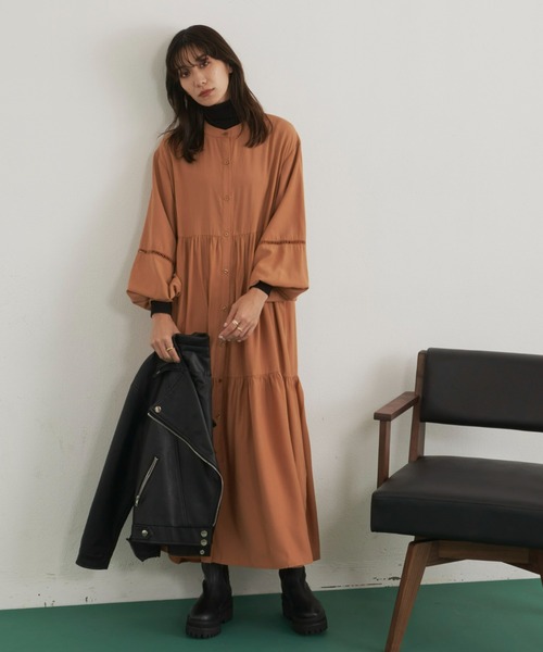 Auntie Rosa Holiday(アンティローザホリデー)の「2WAYティアードボリュームワンピース(ワンピース・レディース・ブラック/ベージュ・マルチサイズ)」の7枚目の写真