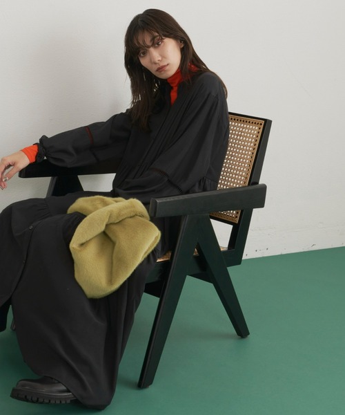Auntie Rosa Holiday(アンティローザホリデー)の「2WAYティアードボリュームワンピース(ワンピース・レディース・ブラック/ベージュ・マルチサイズ)」の6枚目の写真