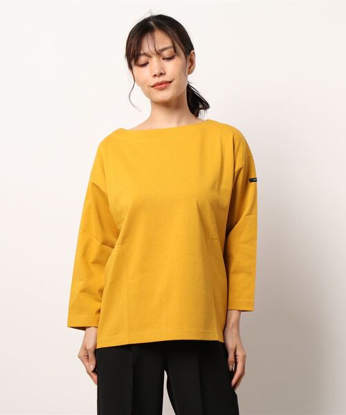 Grand PARK（グランドパーク）の「国産デラヴェ天竺Ｔシャツ（Tシャツ/カットソー・レディース・ブルー/ピンク/ベージュ/イエロー・FREE）」の19枚目の写真