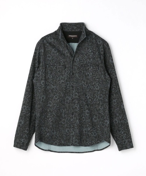 HIDEAWAYS NICOLE(ハイダウェイニコル)の「ソフトシャンブレーツイルストレッチシャツ(シャツ/ブラウス・メンズ・オフホワイト/インディゴブルー/ホワイト系その他/ブラック系その他・MEDIUM/LARGE/X-LARGE)」の3枚目の写真