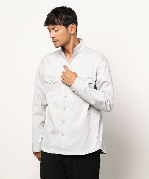 HIDEAWAYS NICOLE(ハイダウェイニコル)の「ソフトシャンブレーツイルストレッチシャツ(シャツ/ブラウス・メンズ・オフホワイト/インディゴブルー/ホワイト系その他/ブラック系その他・MEDIUM/LARGE/X-LARGE)」の22枚目の写真