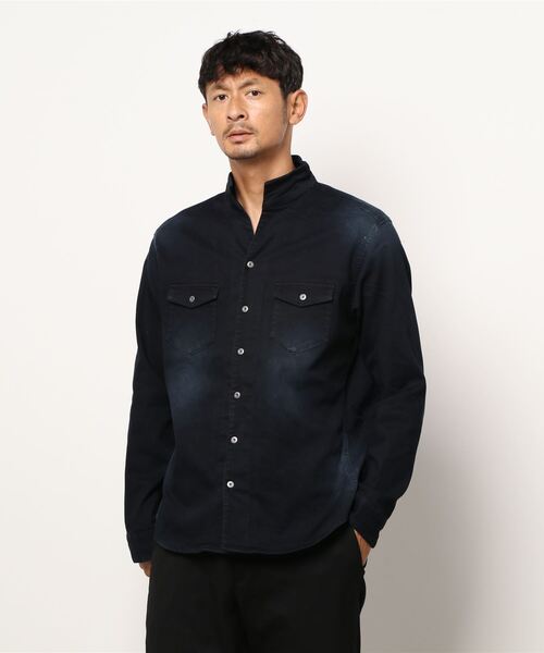 HIDEAWAYS NICOLE(ハイダウェイニコル)の「ソフトシャンブレーツイルストレッチシャツ(シャツ/ブラウス・メンズ・オフホワイト/インディゴブルー/ホワイト系その他/ブラック系その他・MEDIUM/LARGE/X-LARGE)」の16枚目の写真